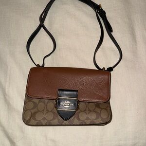 Coach Brown and Tan Crossbody Bag